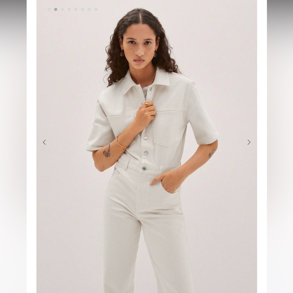 Short Sleeve Denim Jumpsuit
